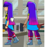 Glitch Techs Miko Kubota Cosplay Boots Shoes