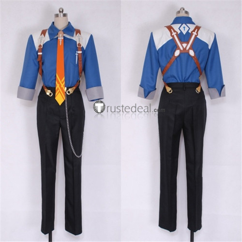 Tales of Xillia Ludger Will Kresnik Blue Black Cosplay Costume
