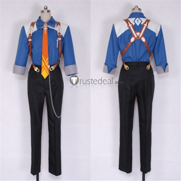 Tales of Xillia Ludger Will Kresnik Blue Black Cosplay Costume