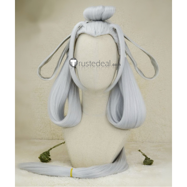 Onmyoji Ubume Long Silver Grey Cosplay Wig
