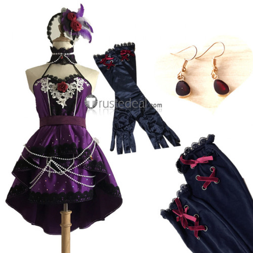 The Idolmaster Cinderella Girls Mayu Sakuma Starlight Master Halloween Purple Dress Cosplay Costume
