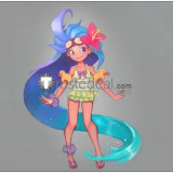 League of Legends LOL Pool Party Zoe Long Blue Gradient Cosplay Wig Props