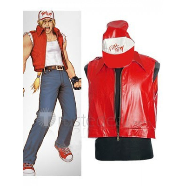 The King Of Fighters Terry Bogard Red Jacket Cosplay Costume