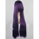 HIGHSCHOOL OF THE DEAD Busujima Saeko Long Purple Cosplay Wig