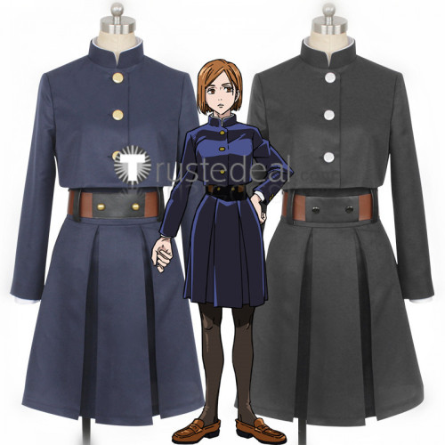 Jujutsu Kaisen Sorcery Fight Nobara Kugisaki Blue Black Uniform Cosplay Costumes