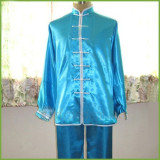 Deepskyblue Imitate Silk Tai Chi / Ji Suit