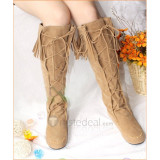 Top quality artifical suede upperpanter print corduroy inside with non-slipping sole knee boots(1042)