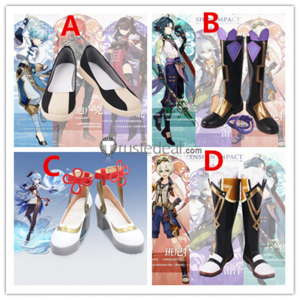 Genshin Impact Bennett Xiao Ganyu Chongyun Cosplay Shoes Boots