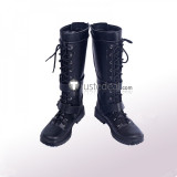Kingdom Hearts 3 Riku Black Cosplay Shoes Boots