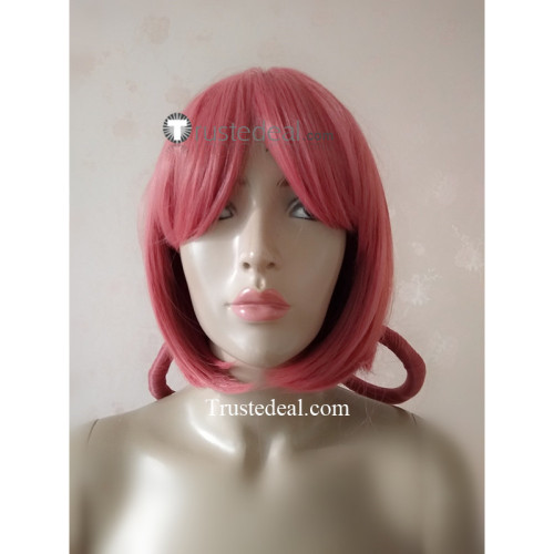 Nurse Joy Pink Red Styled Cosplay Wig