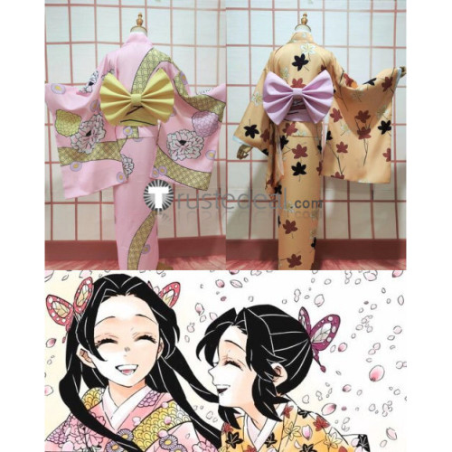 Kimetsu no Yaiba Demon Slayer Shinobu Kanae Kocho Kimono Yukata Cosplay Costumes