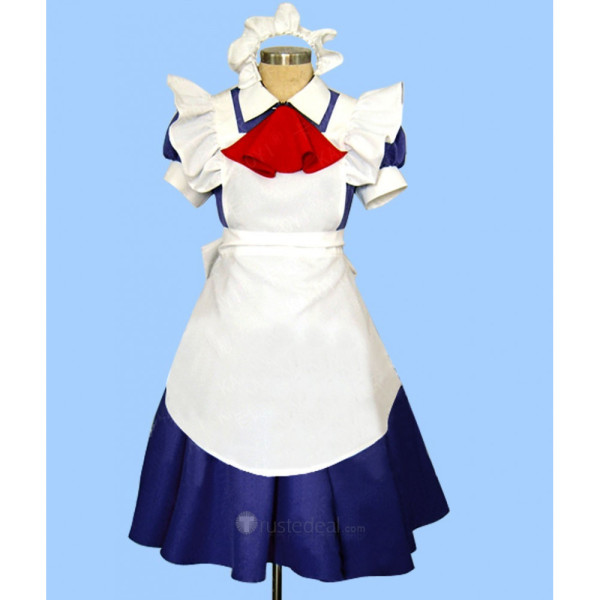 Maid Latte Blue White Cosplay Costume