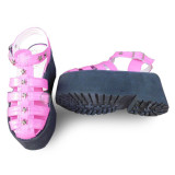 Beautiful Matt White Purple Sandals