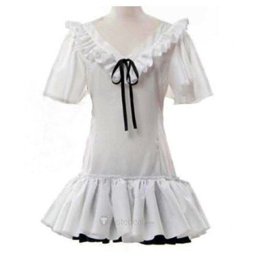Guilty Crown Shinomiya Ayase White Gown/Dress Cosplay Costume