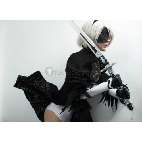 Nier Automata 2B Black Gothic Lolita Cosplay Costume 2
