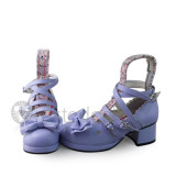 Purple Bows Lolita Shoes