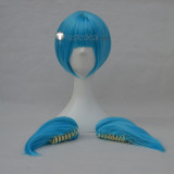 Sally Face Game Sal Fisher Larry Johnson Blue Ponytails Brown Cosplay Wig