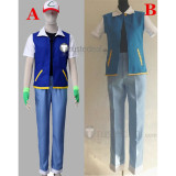 Pokemon I Choose You Indigo League Ash Ketchum Blue Cosplay Costume