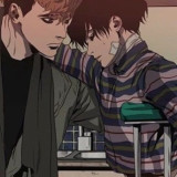 Killing Stalking Yoon Bum and Sangwoo Brown Black Cosplay Wig