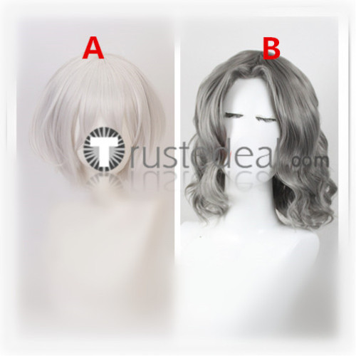 Castlevania Soma Cruz Hector Silver Grey White Cosplay Wigs
