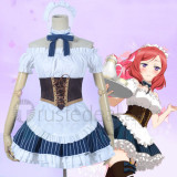 Love Live Nishikino Maki Maid Waitress Cosplay Costume