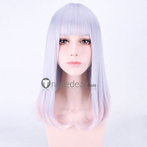 Eromanga Sensei Sagiri Izumi Short Gray Pink Cosplay Wig