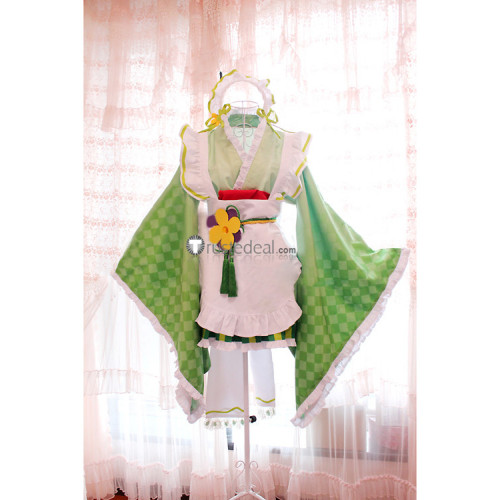 Sword Art Online SAO/ALO Asuna Suguha Yuuki Silica Maid Cosplay Costume