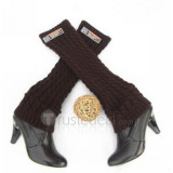 Top quality PU artifical leather sweater knit fabric upper knee boots(1029)