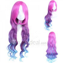 League of Legends Arcade Miss Fortune Long Pink Purple Cosplay Wig
