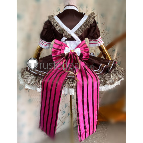 The Idolmaster Cinderella Girls Uzuki Shimamura Maid Chocolate Lolita Cosplay Costume