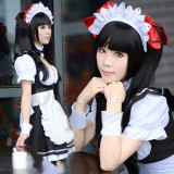 Date A Live Kurumi Tokisaki Maid White Black Cosplay Costume