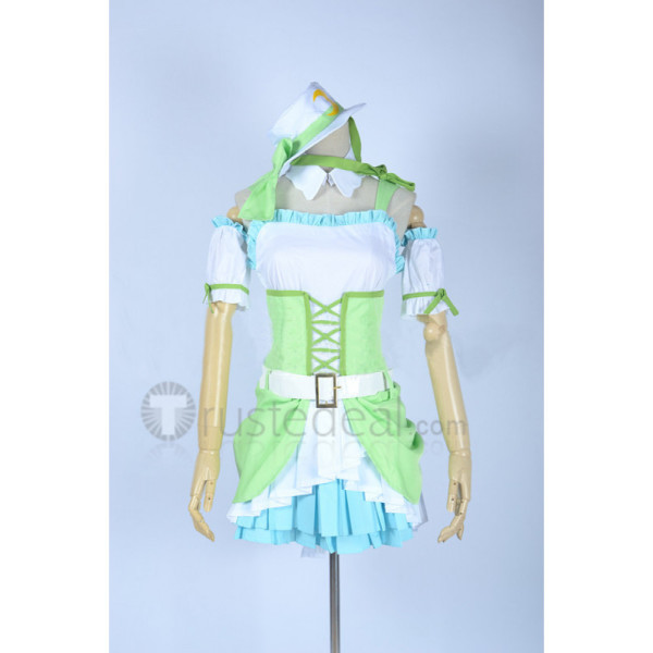 Love Live Rin Hoshizora Green Maid Cosplay Costume