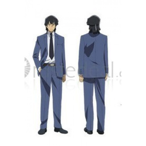 Mirai Nikki Kurusu Keigo Blue Suit Cosplay Costume