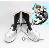 Kingdom HeartsII Sora Final Form Santa Christmas Town Silver Black Cosplay Boots Shoes