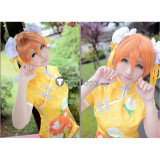 Love Live Rin Hoshizora Cheongsam Graceful Yellow Cosplay Costume