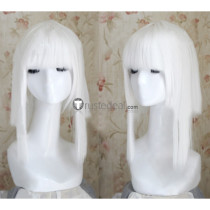 Anime Game Short White Blunt Straight Bangs Cosplay Wig