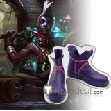 League of Legends Arcane Caitlyn Ekko Purple Brown Cosplay Boots Shoes