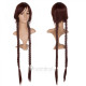 Danganronpa Trigger Happy Havoc Touko Fukawa Brown Braids Cosplay Wig