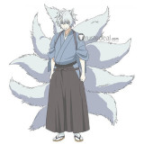 Kakuriyo no Yadomeshi Kakuriyo Bed and Breakfast for Spirits Fox Ginji Blue Kimono Cosplay Costume