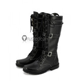 Black Cosplay Combat Boots Shoes