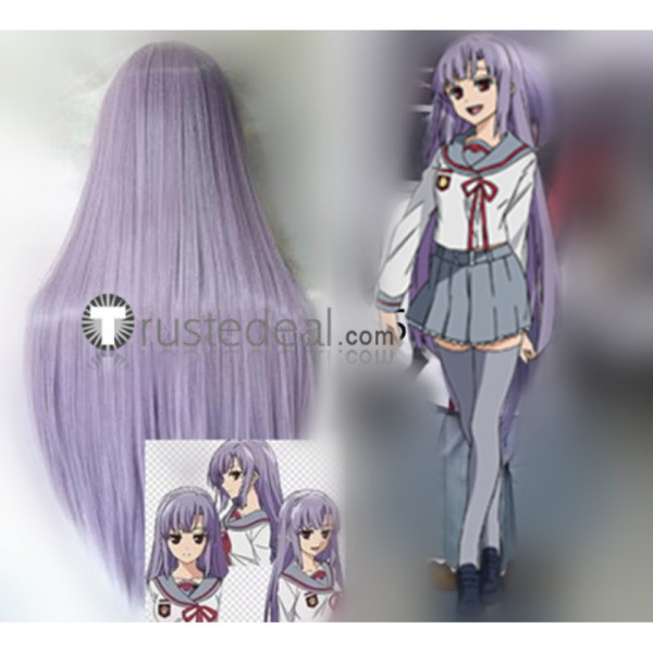 Seraph of the End Owari no Serafu Mahiru Hiragi Purple Cosplay Wig 100cm