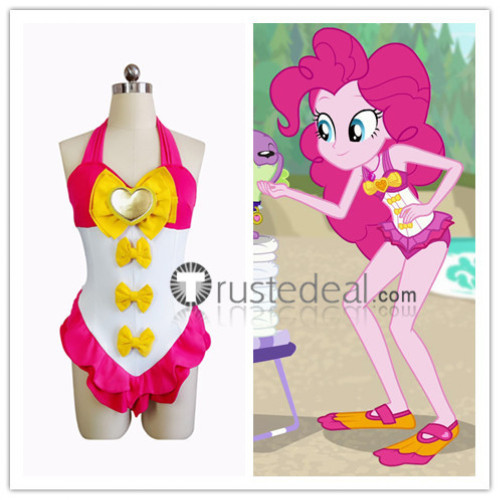 My Little Pony Friendship Is Magic Pinkie Pie Pink Swimsuit Cosplay Costume