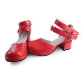 Cross Straps Pink Sweet Lolita Sandals
