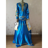 League of Legends Queen Ashe Blue Dress Cosplay Costume