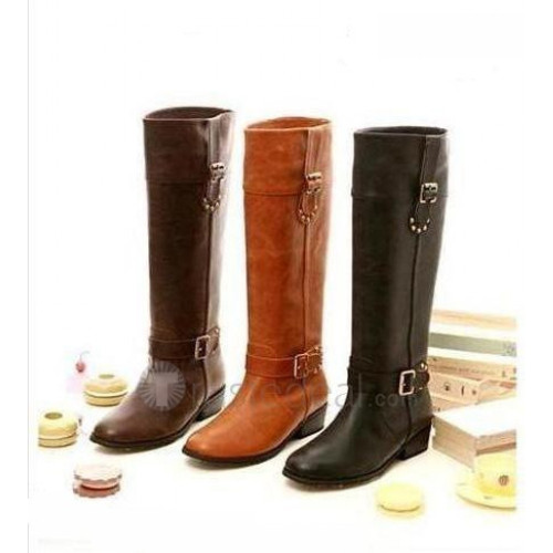 Top quality soft leather upper gauze inside rubber sole knee boots(JYs8)