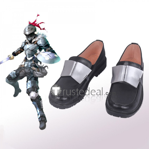 Goblin Slayer Main Character Adventurer Goblin Slayer Black Cosplay Boots Shoes