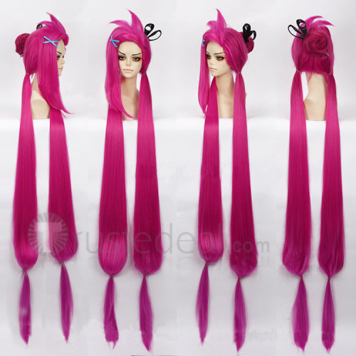 League of Legends Slayer Jinx Pink Blue Cosplay Wigs