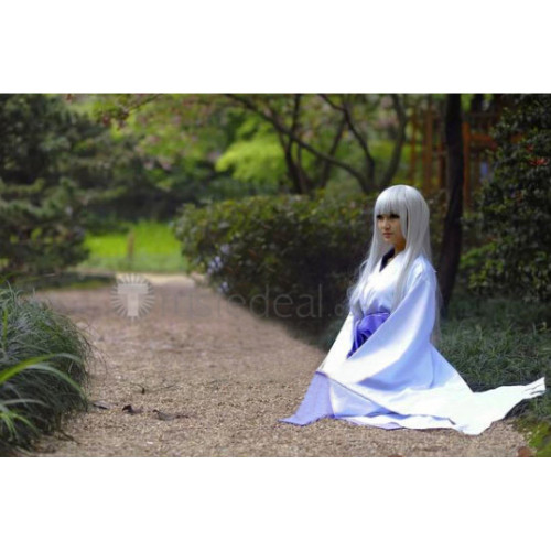Vampire Knight Hiou Shizuka White Purple Kimono Cosplay Costume