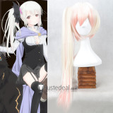 Unbreakable Machine-Doll Frey Silent Roar White Pink Ponytail Cosplay Wig