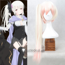 Unbreakable Machine-Doll Frey Silent Roar White Pink Ponytail Cosplay Wig